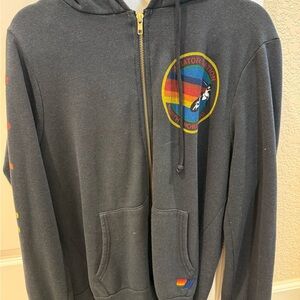 Aviator Nation North Shore Oahu Charcoal Zip-Up Hoodie